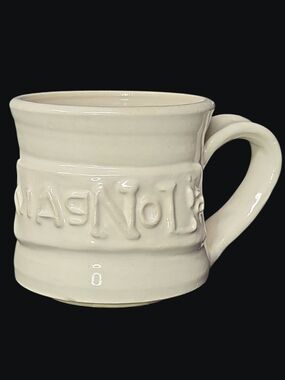 NWT Magnolia Market Hand-Thrown Cream Ceramic Coffee Mug- Black Oak Art